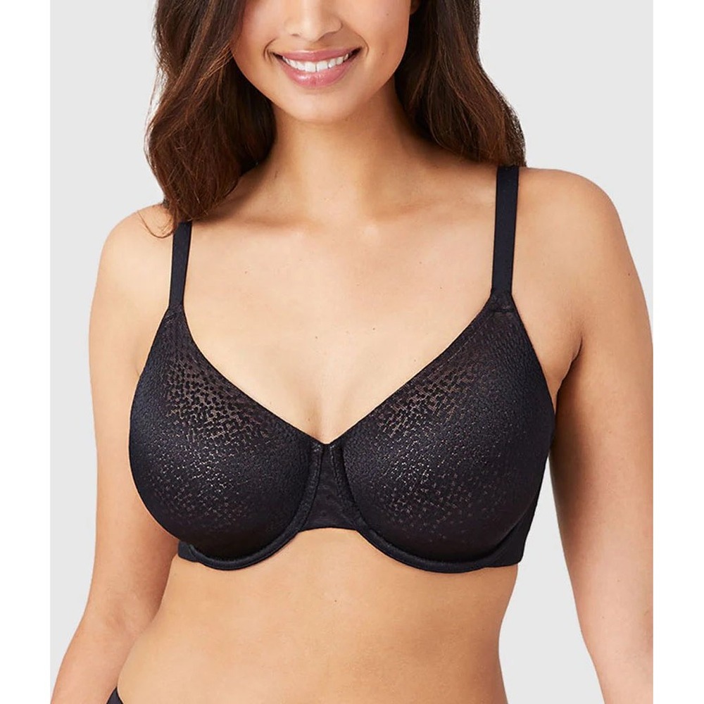 Wacoal Back Appeal‎ Underwire Bra 36DDD Black Style #855303